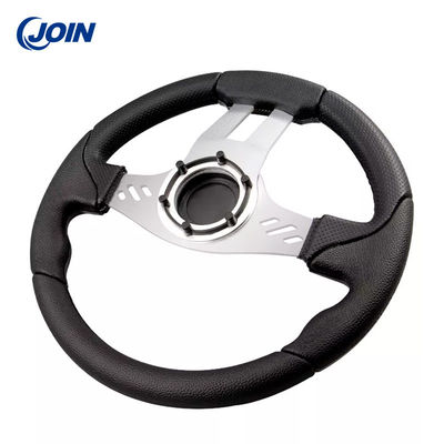 13 Inch PVC Wood Grain Racing Golf Buggies Steering Wheel with Adapter